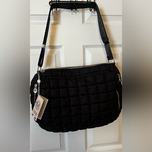 Valentino Orlandi Black Quilted Laptop Bag Briefcase - BNWT